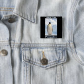 Sparen de Pinguïns Vierkante Button 5,1 Cm (In situ)