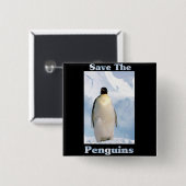 Sparen de Pinguïns Vierkante Button 5,1 Cm (Voorkant /achterkant)