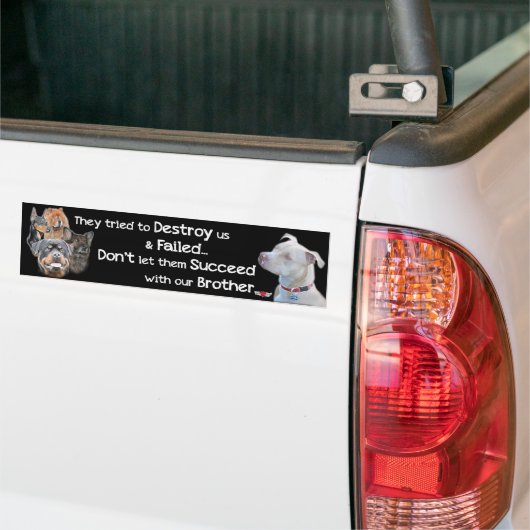 Sparen de Pitbull Bumpersticker (Op Truck)
