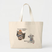 Sparen de Pitbull Grote Tote Bag (Voorkant)