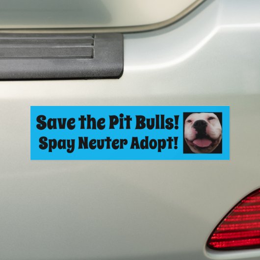 Sparen de Pitbulls! Bumpersticker (Op auto)