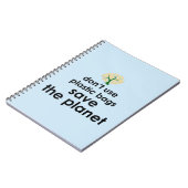 Sparen de planeet notitieboek (Linkerzijde)