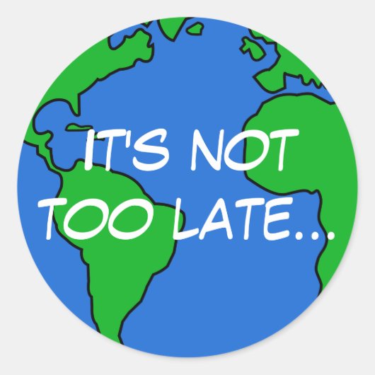 Sparen de planeet ronde sticker (Voorkant)