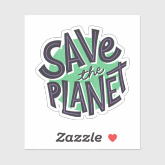 Sparen de planeet sticker