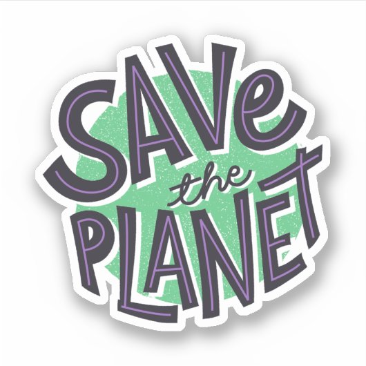 Sparen de planeet sticker (Voorkant)