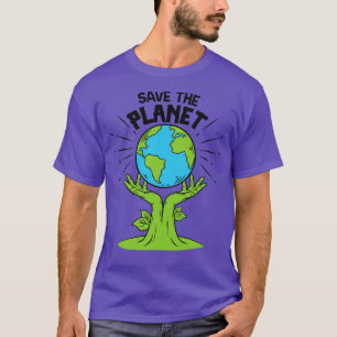 Sparen de planeet t-shirt
