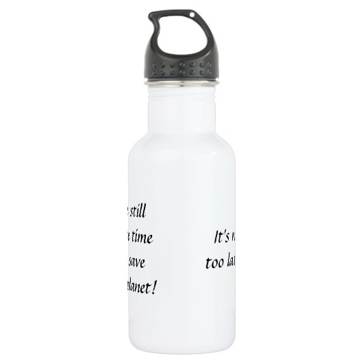 Sparen de planeet waterfles  (Achterkant)