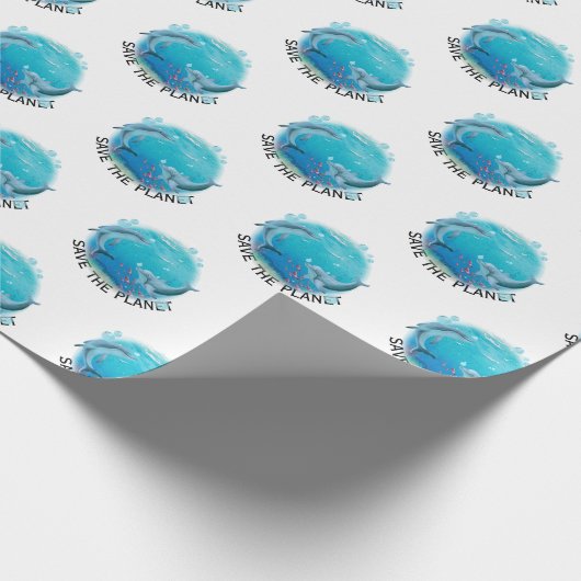 Sparen de Planet Dolphins Cadeaupapier (Hoek)