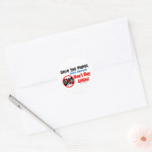 Sparen de Planet, sparen uzelf: Koop geen GGO's! Ronde Sticker (Envelop)