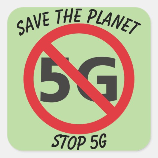 Sparen de Planet, Stop 5G sticker (Voorkant)