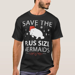 Sparen de plus Grootte Mermaids Manatei van de Win T-shirt