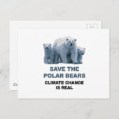 Sparen de Polaire Beren Briefkaart (Voorkant / Achterkant)