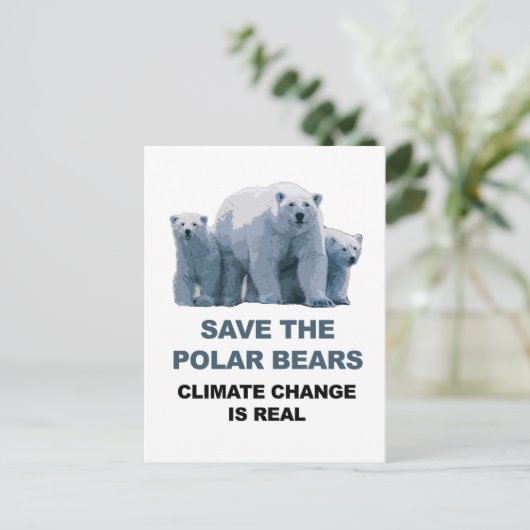 Sparen de Polaire Beren Briefkaart (Staand voorkant)