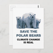 Sparen de Polaire Beren Briefkaart (Voorkant / Achterkant)