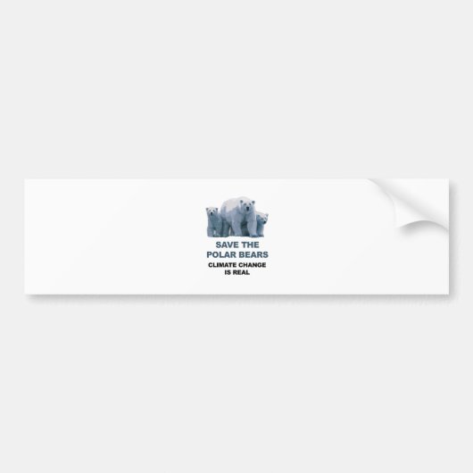 Sparen de Polaire Beren Bumpersticker (Voorkant)