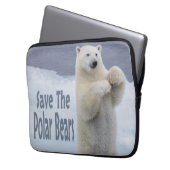 Sparen de Polaire Beren Laptop Sleeve (Voorkant Links)