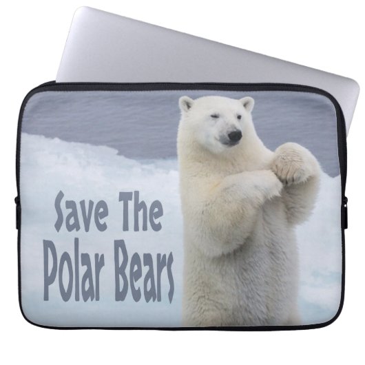 Sparen de Polaire Beren Laptop Sleeve (Voorkant)