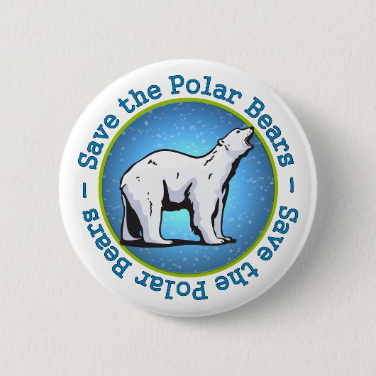 Sparen de Polaire Beren Ronde Button 5,7 Cm (Voorkant)
