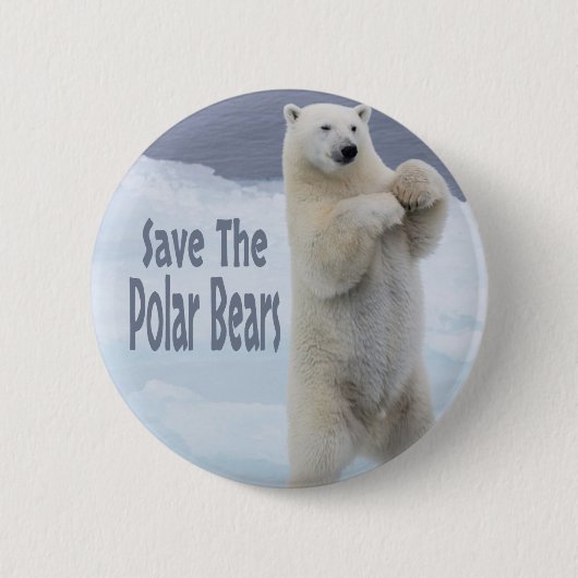 Sparen de Polaire Beren Ronde Button 5,7 Cm (Voorkant)