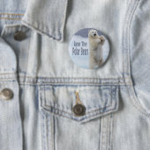 Sparen de Polaire Beren Ronde Button 5,7 Cm (In situ)