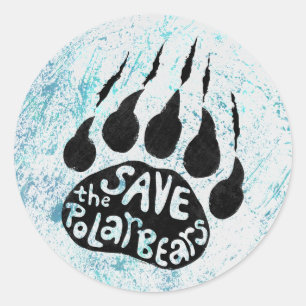 Sparen de Polaire Beren Ronde Sticker