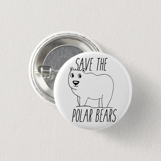 Sparen de Polar Button van Beren (Voorkant /achterkant)