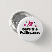 Sparen de Pollinators Ronde Button 3,2 Cm (Voorkant /achterkant)