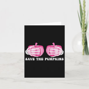 Sparen de pomkins Halloween Breast Cancer Awarenes Kaart