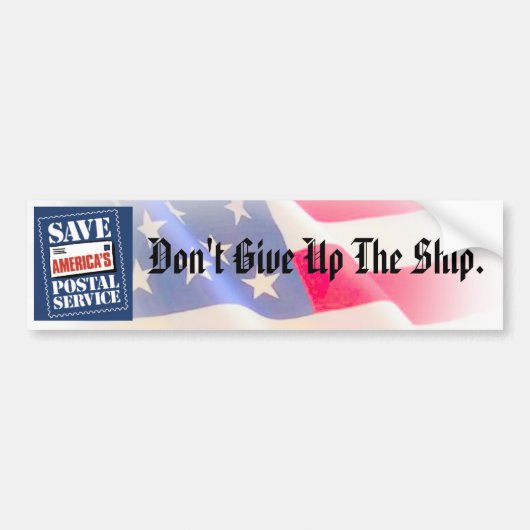 Sparen de Postale Dienst van Amerika Bumpersticker (Voorkant)