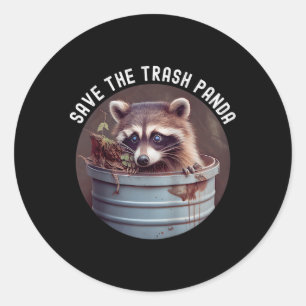 Sparen de Raccoons van de Panda Joke van de Vlek l Ronde Sticker