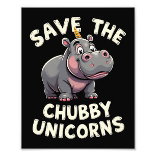 Sparen de rechten van de dieren in de Chubby Unico Foto Afdruk