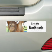 Sparen de Redhead Orangutan Wildlife Bumpersticker (Op auto)
