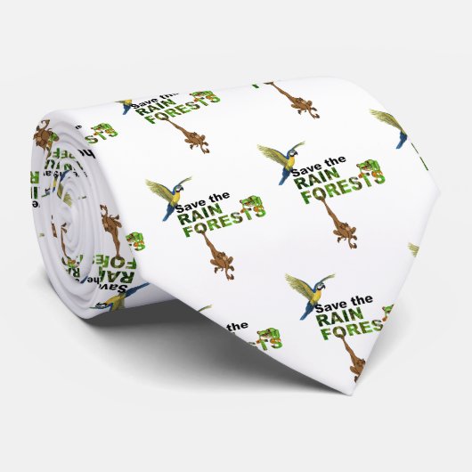 Sparen de regenwouden stropdas (Opgerold)