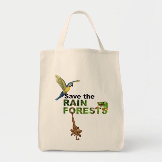 Sparen de regenwouden tote bag (Voorkant)