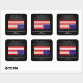 Sparen de Republiek Vierkante Sticker (Vel)