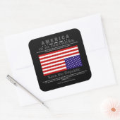 Sparen de Republiek Vierkante Sticker (Envelop)