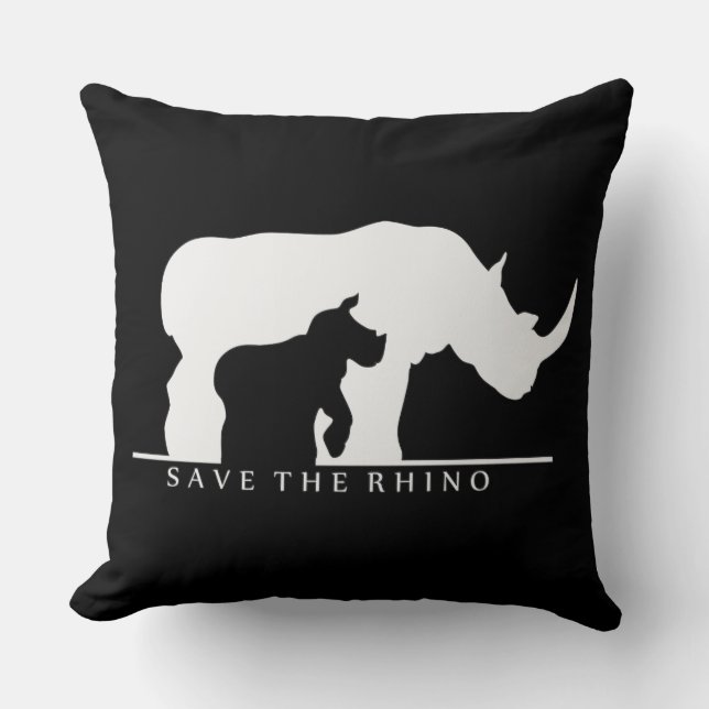 Sparen de Rhino Kussen (Voorkant)