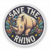 Sparen de Rhino Sticker (Voorkant)