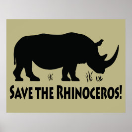 Sparen de Rhinoceros Poster