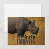 Sparen de Rhinos Briefkaart (Voorkant / Achterkant)