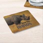 Sparen de Rhinos Kartonnen Onderzetters (Schuin)