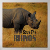 Sparen de Rhinos Poster (Voorkant)