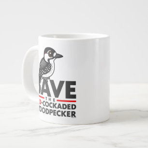Sparen de Rode-cockpit Woodpecker Grote Koffiekop