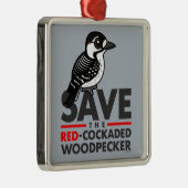 Sparen de Rode-cockpit Woodpecker Metalen Ornament (Rechts)