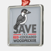 Sparen de Rode-cockpit Woodpecker Metalen Ornament (Links)