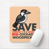 Sparen de Rode-cockpit Woodpecker Muismat (Met muis)