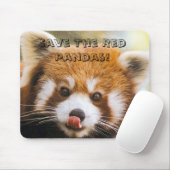 Sparen de Rode Pandas! Muismat (Met muis)