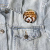 Sparen de Rode Pandas! Ronde Button 5,7 Cm (In situ)