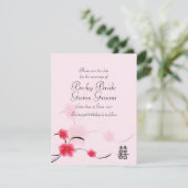 Sparen de Roze Blossom Dubbele Geluk van de Kaart (Staand voorkant)