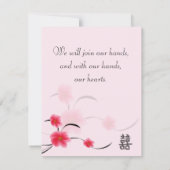 Sparen de Roze Blossom Dubbele Geluk van de Kaart (Achterkant)